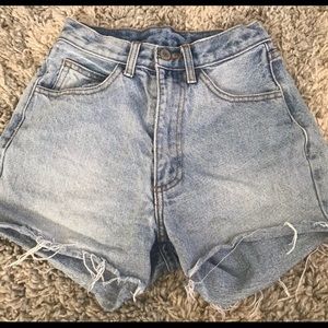 brandy melville high waisted denim shorts XS